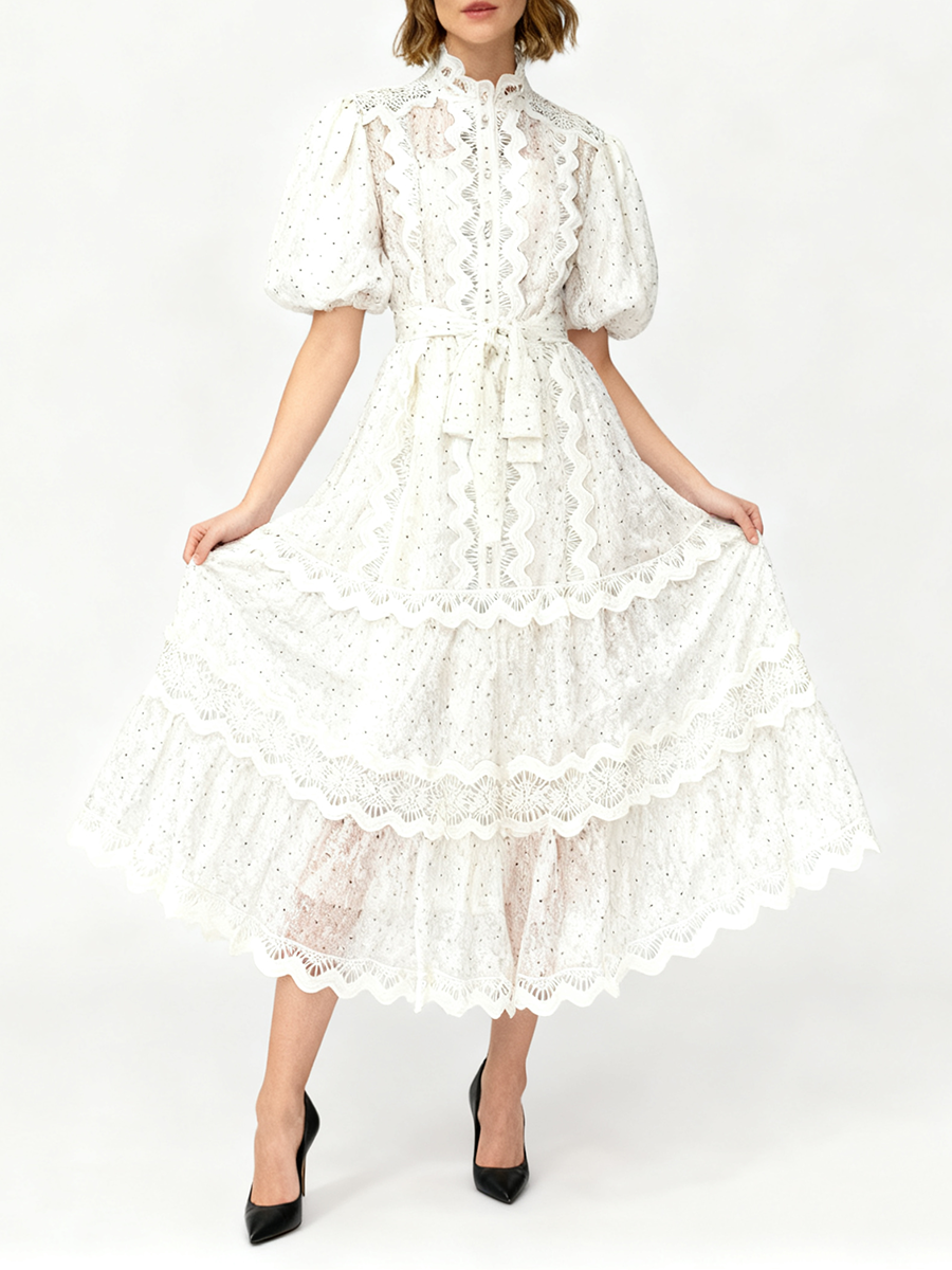 TWOTWINSTYLE Dot Print Sheer D - Linen Dress Wrap avis et prix