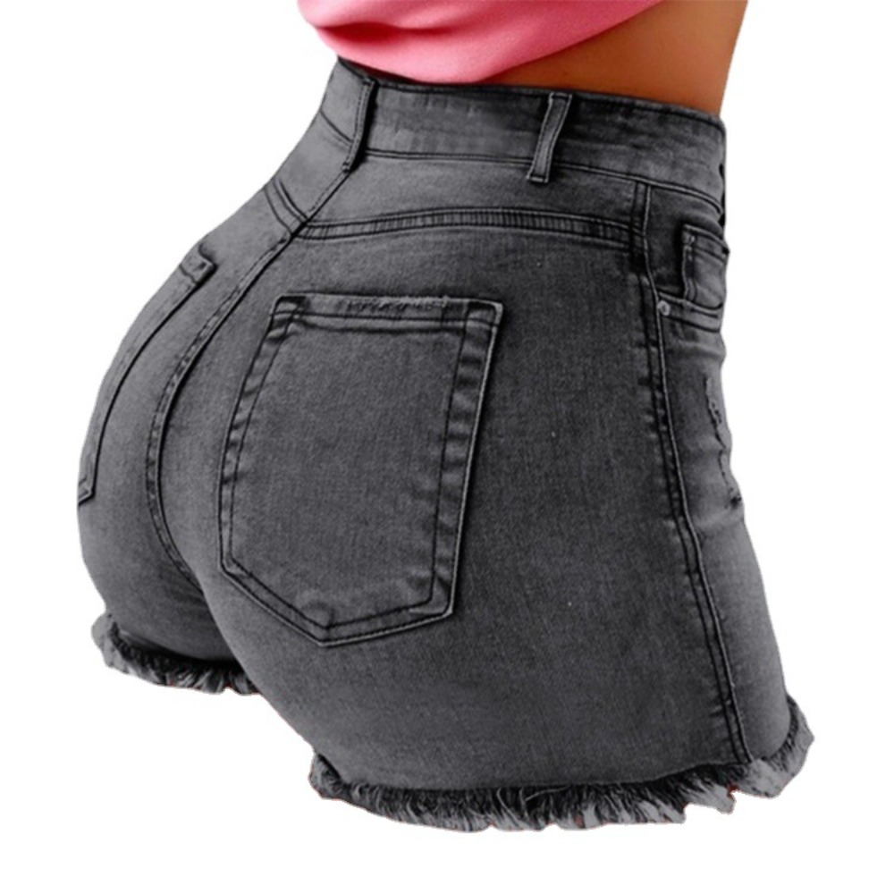 Women's High Waisted Distresse - Shorts Denim Frayed avis et prix