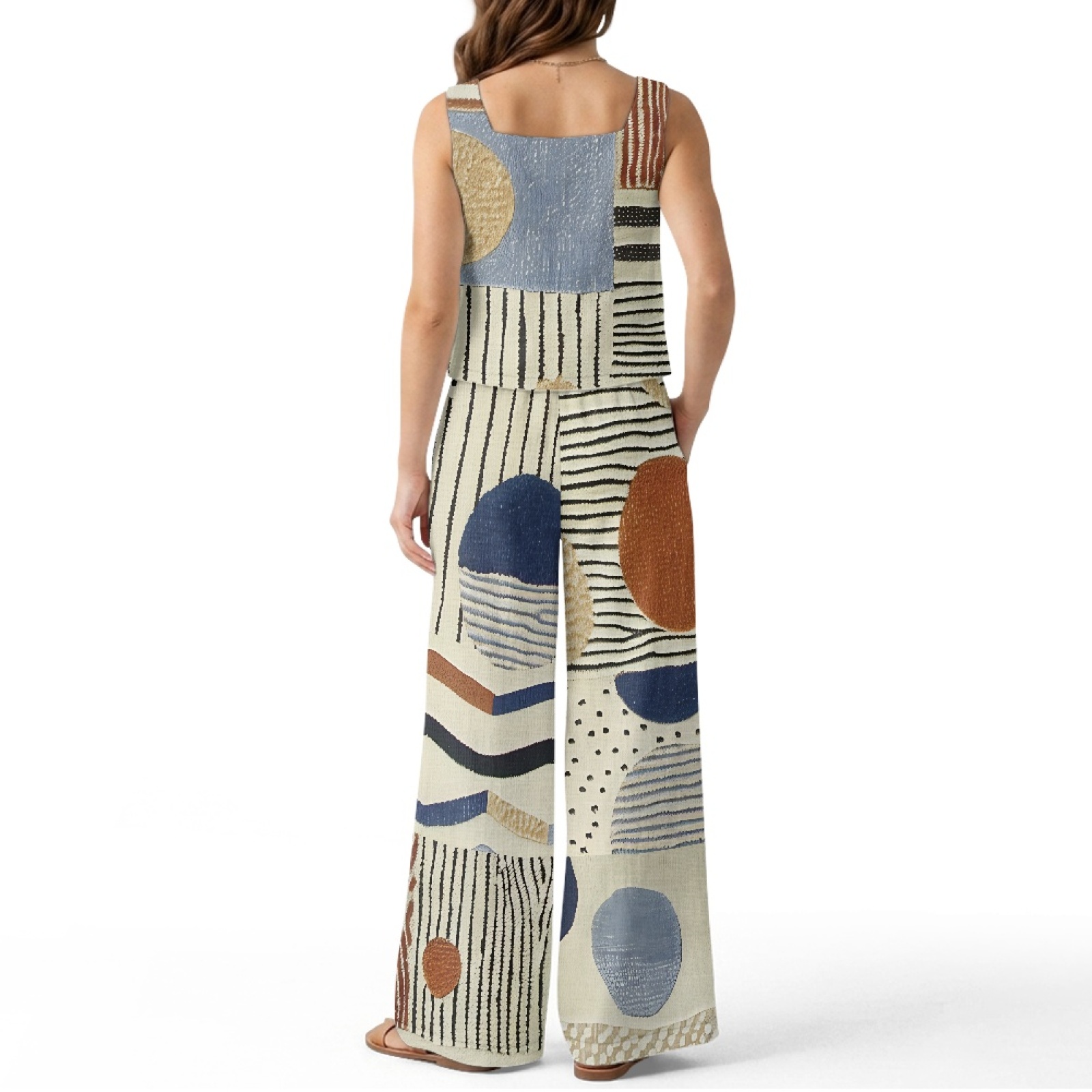 INSTANTARTS Women’s Linen Vest - Linen Pant Wide avis et prix