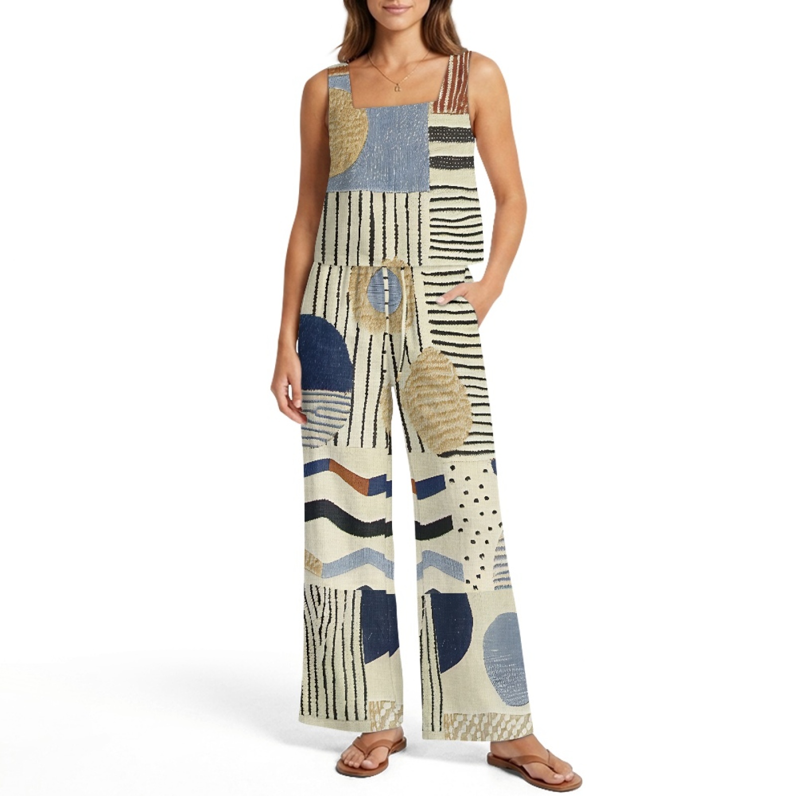 INSTANTARTS Women’s Linen Vest - Linen Pant Wide avis et prix