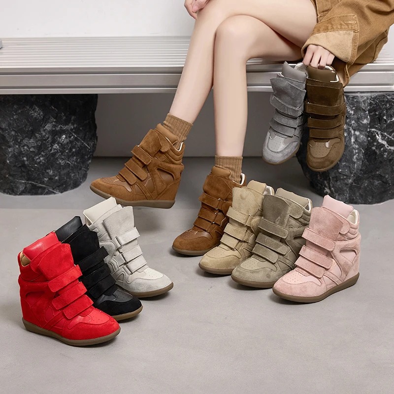 Women Ankle Boots Genuine Leat - Wedge Espadrille Women avis et prix