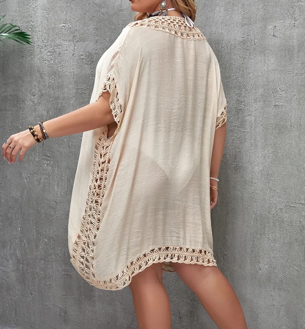 CROCHET BIKINI-Plus Size Beach - Cover Up Kaftan avis et prix