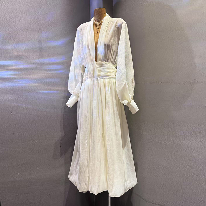 KBQ Solid Elegant Loose Chic D - Linen Dress Wrap avis et prix