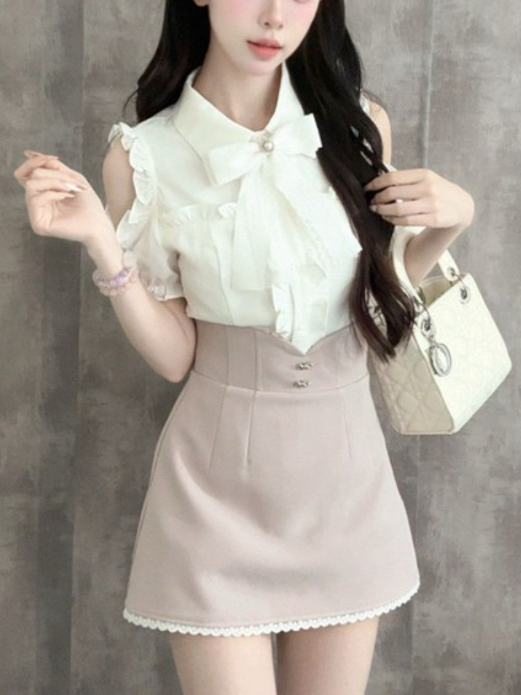 Japanese Sweet New 2 Piece Set - Blouse Off Shoulder avis et prix