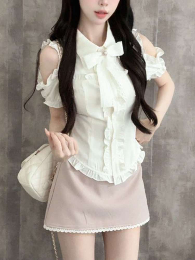Japanese Sweet New 2 Piece Set - Blouse Off Shoulder avis et prix