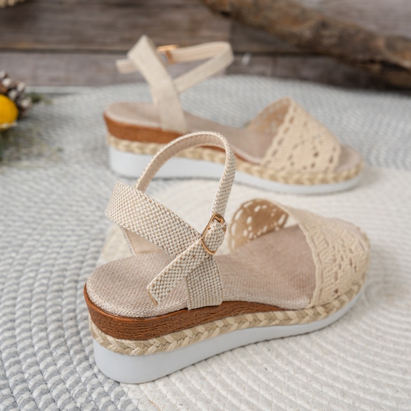 Women Lace Wedge Sandals Espad - Wedge Espadrille Women avis et prix
