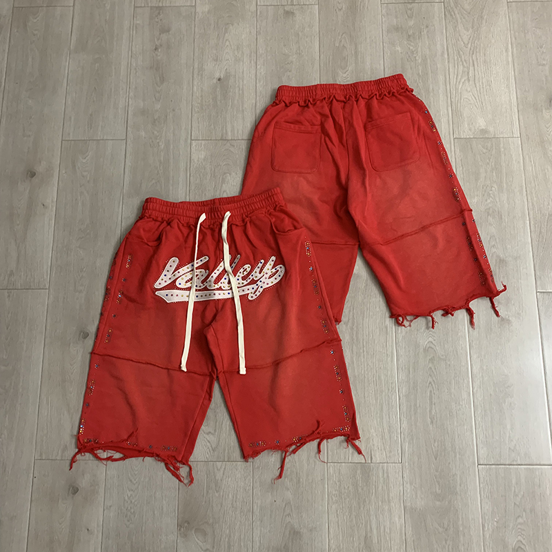 VALLEY Men Black Knee Casual S - Shorts Denim Frayed avis et prix