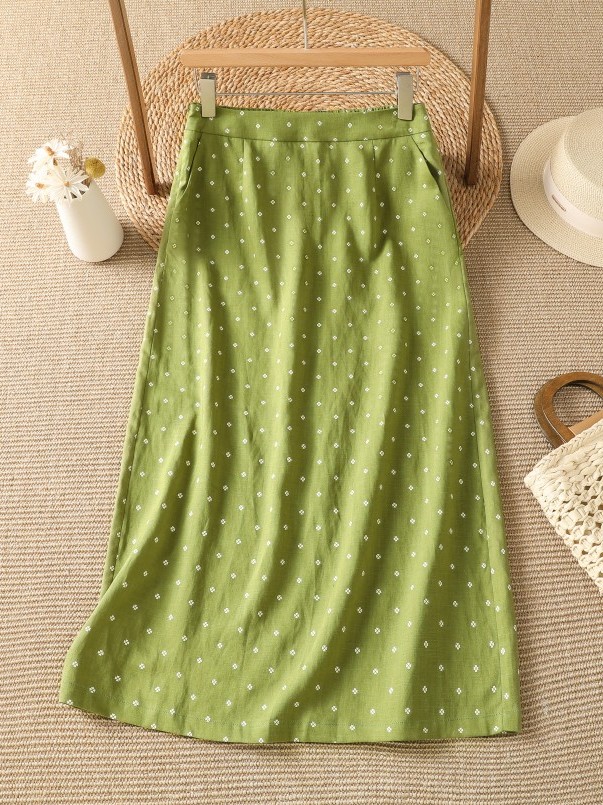 High Waist Floral Half Skirt T - Midi Skirt Floral avis et prix
