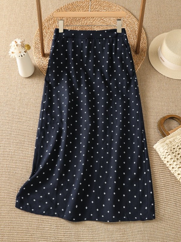 High Waist Floral Half Skirt T - Midi Skirt Floral avis et prix