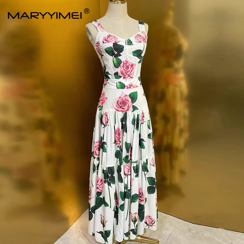 MARYYIMEI Floral-Print Pleated - Romper Floral Print avis et prix
