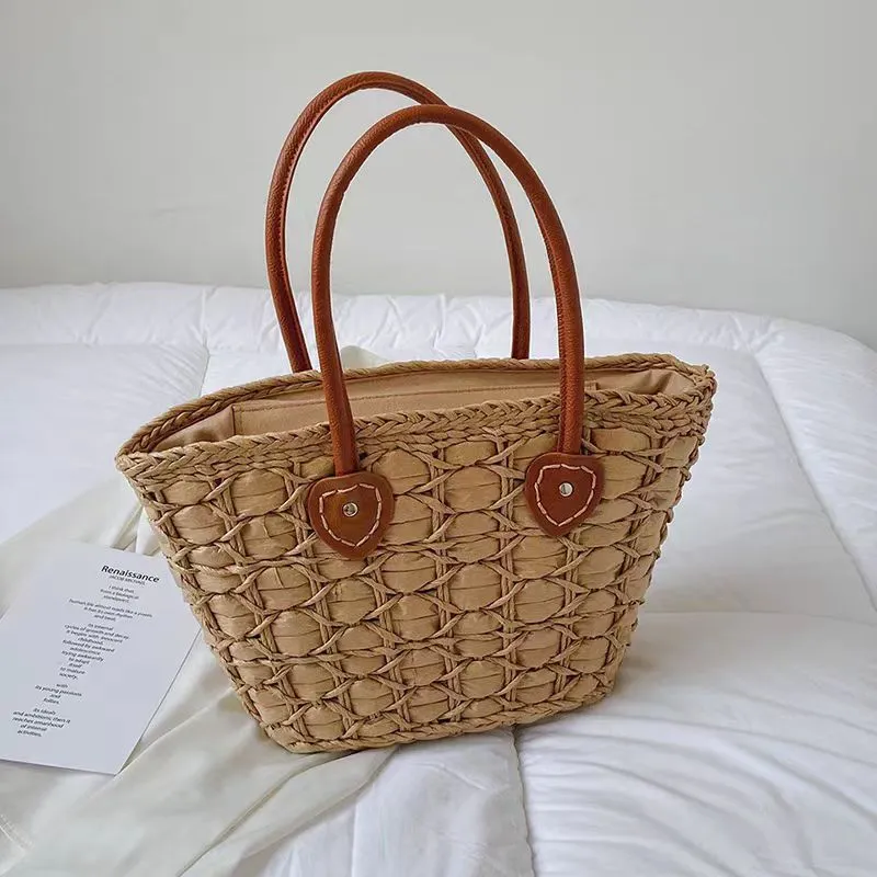 Retro European American woven  - Tote Bag Beach avis et prix